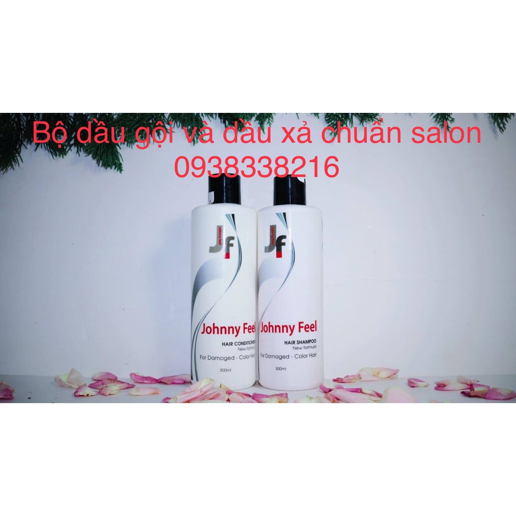 Dầu gội và dầu xả johnny feel giúp giữ màu tóc nhuộm và siêu mềm mượt (combo )