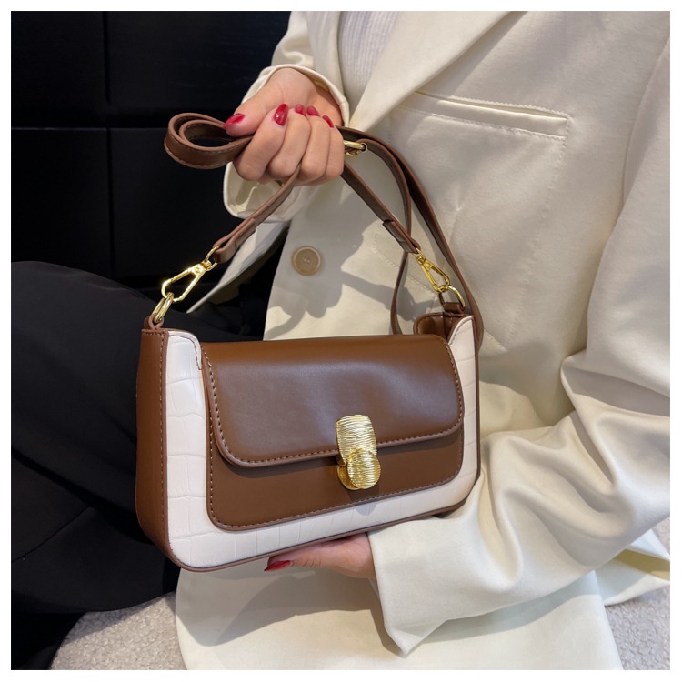 Túi xách đeo 1 vai IELGY hình vuông nhỏ màu sắc tương phản khí chất thời trang chất lượng cao