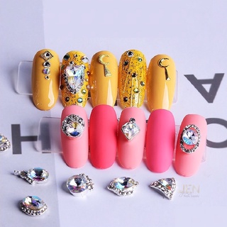Charm đá trắng bạc-charm nail