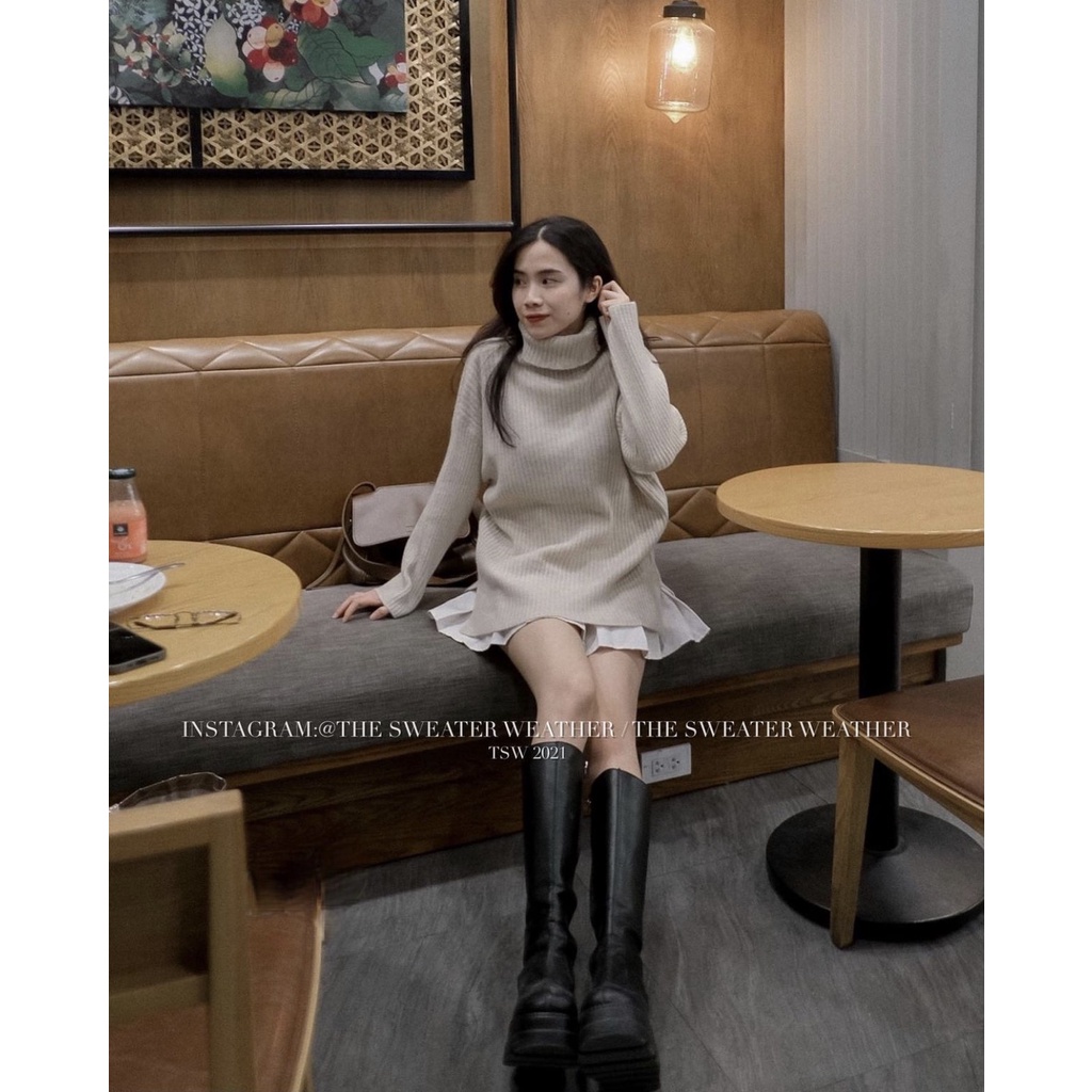 Áo len đũa cổ lọ 5 màu trơn, Áo len cổ lọ xẻ tà Hàn Quốc dầy dặn, cực ấm hàng Quảng Châu - Dorita Boutique | WebRaoVat - webraovat.net.vn