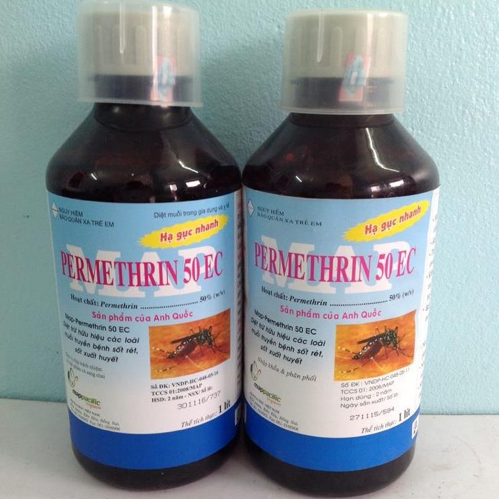 THUỐC DIỆT MUỖI PERMETHRIN 50 EC CHAI 1L