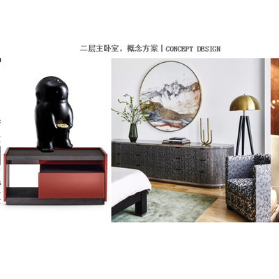 Thiết kế nội thất Phong cách Trung Quốc mới, thiết kế mềm mại và cứng, khái niệm với văn bản báo cáo chương trình có thể