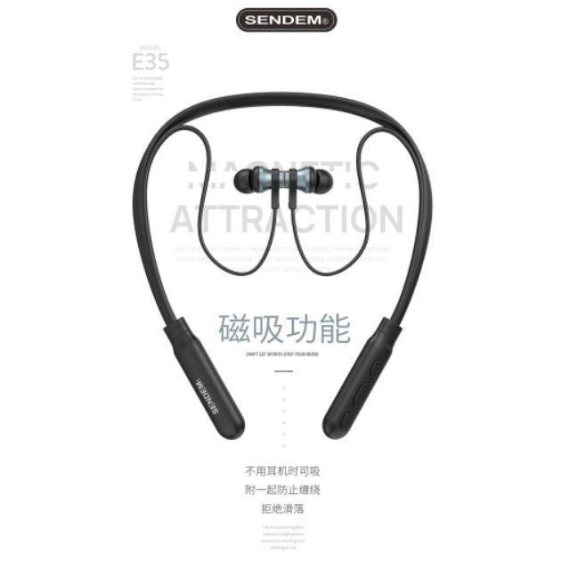 [CHÍNH HÃNG] Tai nghe Bluetooth thể thao đeo cổ sendem SD design e35 Bluetooth 5.0 | BigBuy360 - bigbuy360.vn