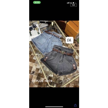 Quần sooc gập gấu khuy da kèm đai hàng QCL1