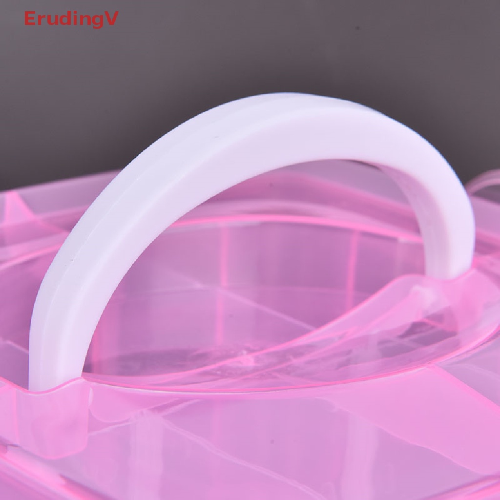 [ErudingV] Hộp Đựng Trang Sức Hạt Cườm 3 Lớp Trong Suốt [Mới]