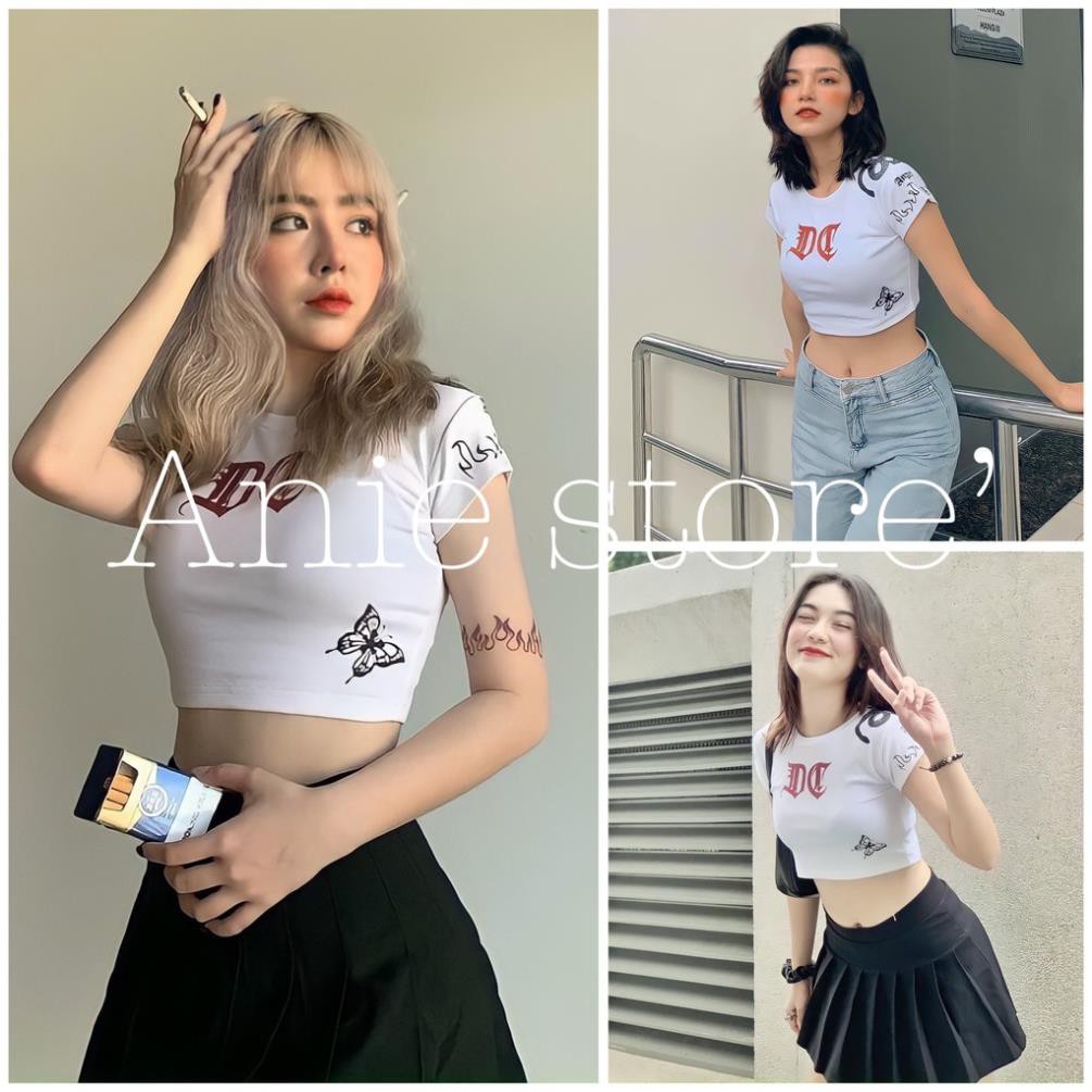 [Mã FASHIONG10 giảm 10k đơn 50K] Áo CropTop Nữ In Chữ DG 🦋FREESHIP🦋 Áo Cộc Tay Dáng | BigBuy360 - bigbuy360.vn