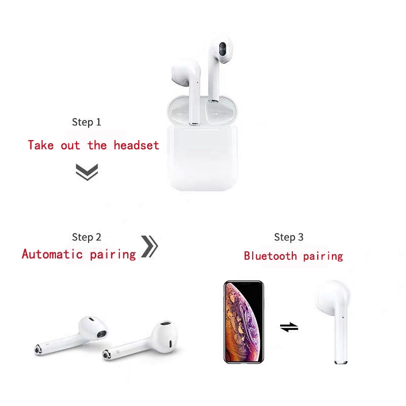 Tai nghe Bluetooth không dây i12 TWS v5.0 kèm đế sạc | BigBuy360 - bigbuy360.vn