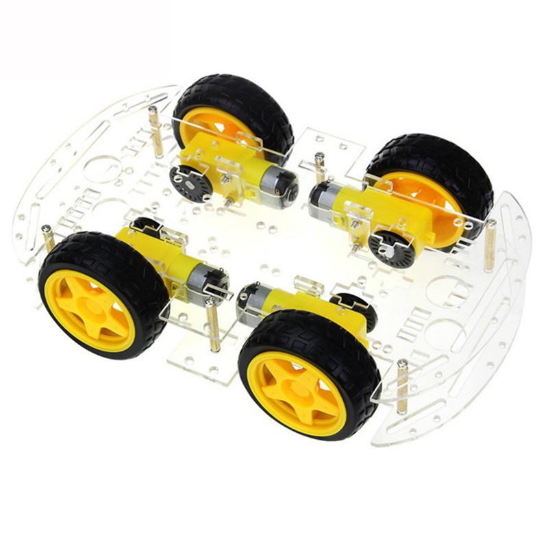 Bảng Mạch Mã Hóa Động Cơ Bước 4 Bánh Xe Và Hộp Pin Thông Minh Cho Robot Arduino