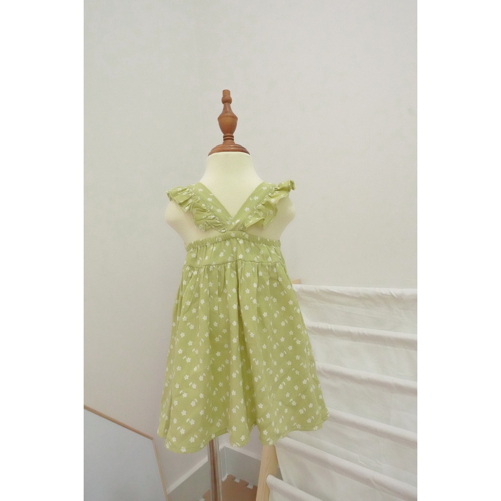 (Hàng thiết kế) Váy tay bèo xinh xắn cho bé gái Camy Dress - Haaro Babies