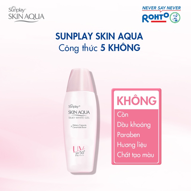  Gel chống nắng dưỡng trắng cho da khô Sunplay Skin Aqua Silky White Gel SPF 50+ PA++++ 70g | BigBuy360 - bigbuy360.vn
