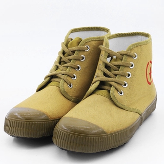 ✱Giày cách điện thợ 5kv bảo hộ lao động vải bạt thoáng khí cao cấp nam và nữ su màu vàng áp jiefang