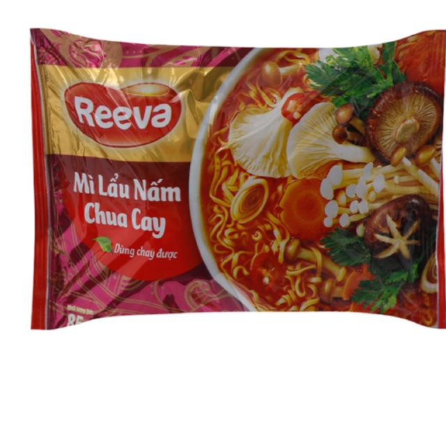 Mì Reeva 3 Miền lẩu nấm chua cay gói 85g