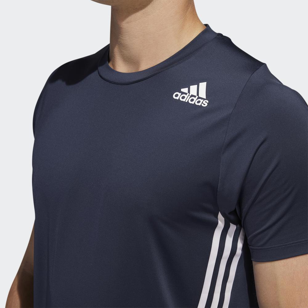Áo Tee adidas TRAINING Nam Áo phông 3 Sọc FreeLift Màu xanh dương FJ6181 - Hàng Chính Hãng