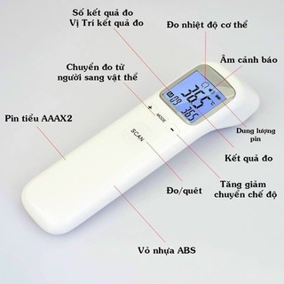 Nhiệt kế điện tử đo không tiếp xúc chất lượng cao chính hãng [ đo được nước pha sữa , nhiệt độ bề mặt ]