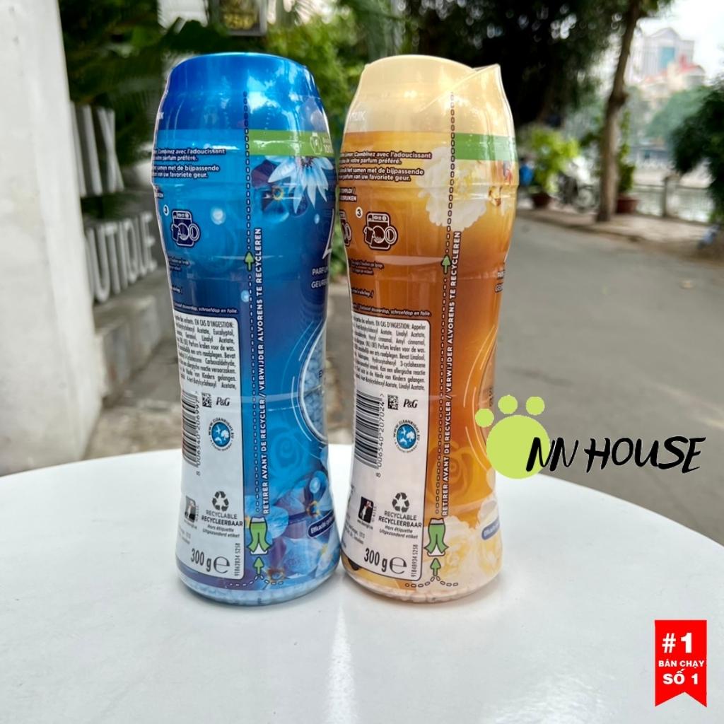 Viên xả vải khô Lenor Pháp 300gr hương nước hoa, kháng khuẩn, chống ẩm mốc quần áo, nước xả vải dạng hạt, viên giặt xả