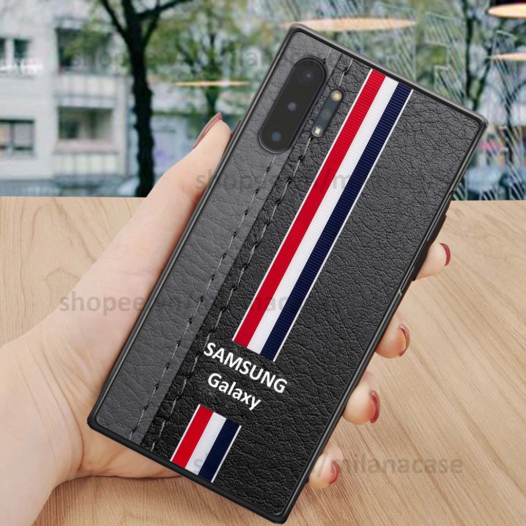 Ốp Samsung Note 10 / Note 10 Plus / Note 10+ in giả da phong cách thể thao, cá tính, thời trang
