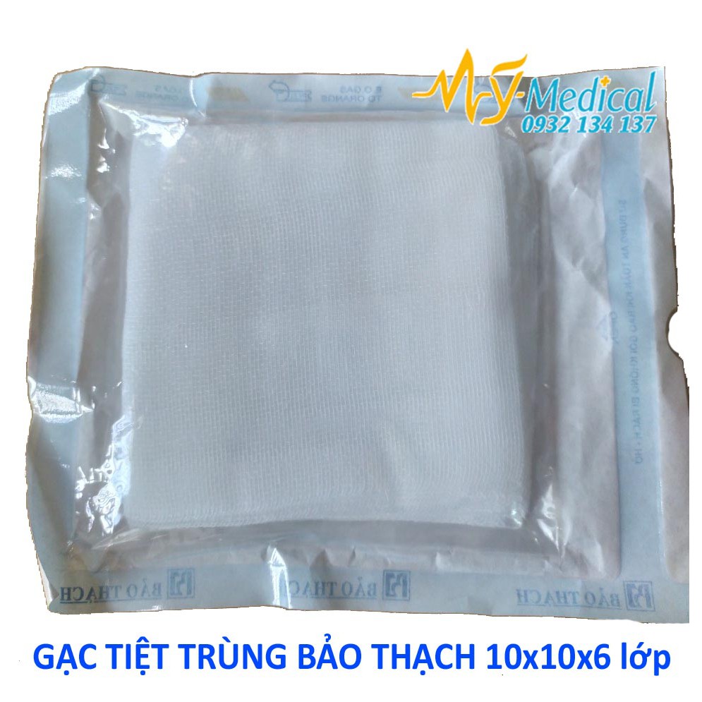 Gạc y tế tiệt trùng Bảo Thạch 10 x 10 x 6 lớp