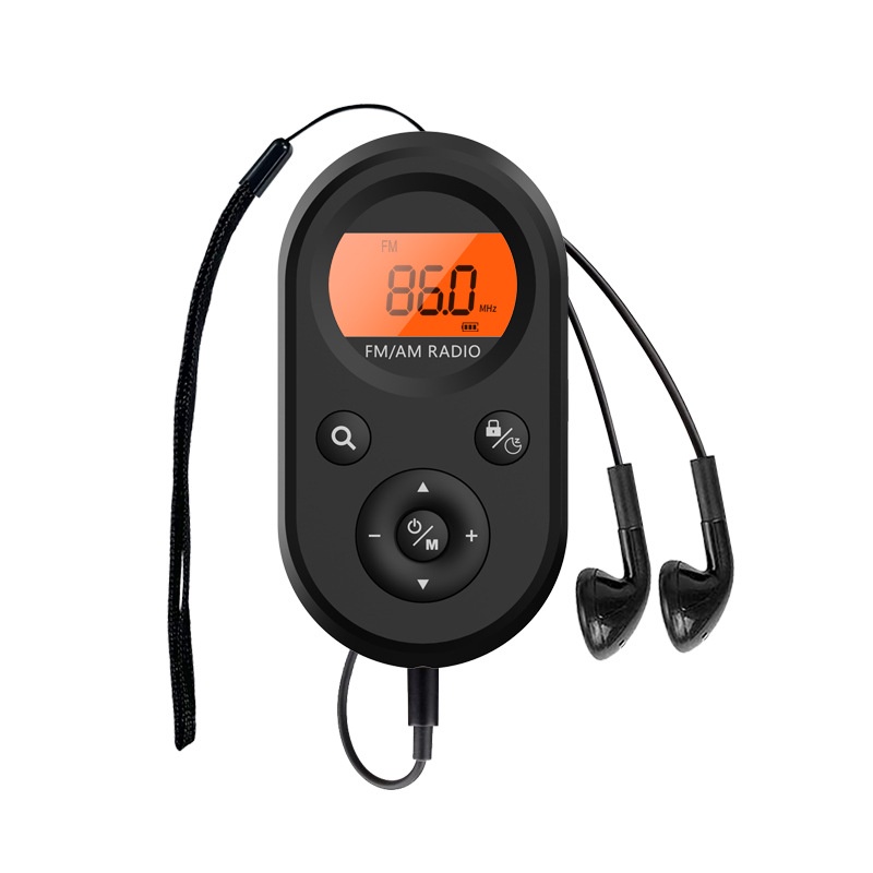 Radio fm / am mini Bỏ Túi 9k / 10k Có Màn Hình lcd Và Sạc Lại 76-108mhz