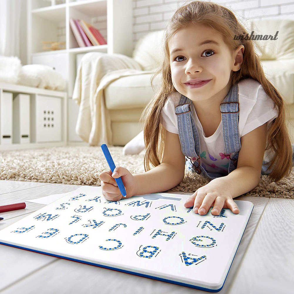 [Wish] Kids Magnetic Drawing Board ABC Letters Learning Education Erasable Doodle Plate