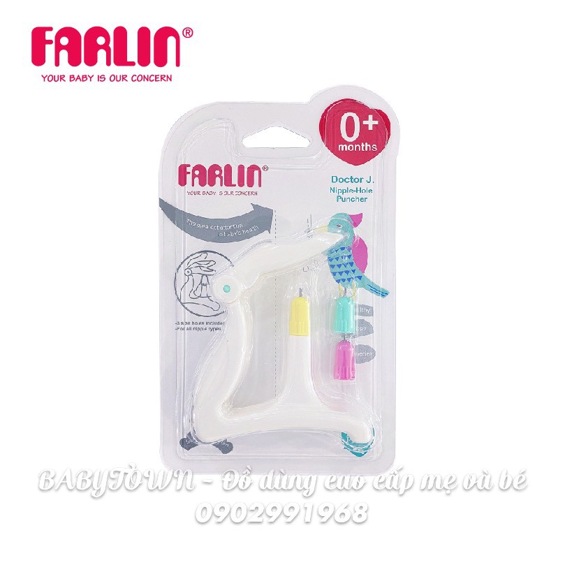 Dụng cụ dập, đục lỗ núm ti bình sữa Farlin