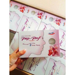 Set 4 hộp Bông tẩy trang pop-puf 100 miếng/hộp