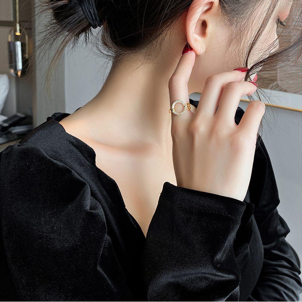 ROSE Nhẫn Hở Mạ VàNg ThờI Trang Cho Nữ