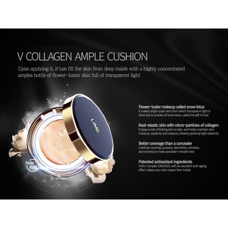 Phấn nước Lime V collagen ample spf 50+/PA+++ 1 vỏ 2 lõi