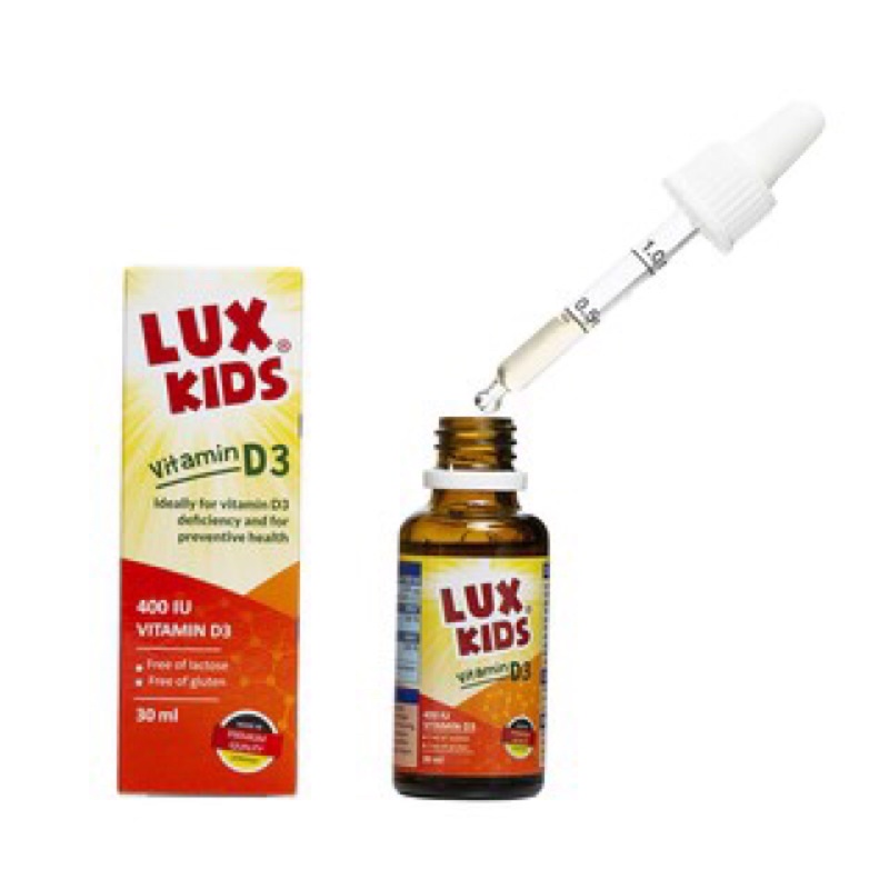 Giọt uống Lux Kids Vitamin D3 nhập khẩu Đức lọ 30ml cho trẻ khoẻ mạnh