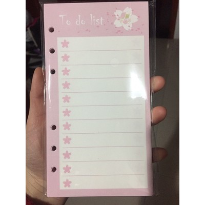 Ruột sổ A6 SAKURA TO DO LIST