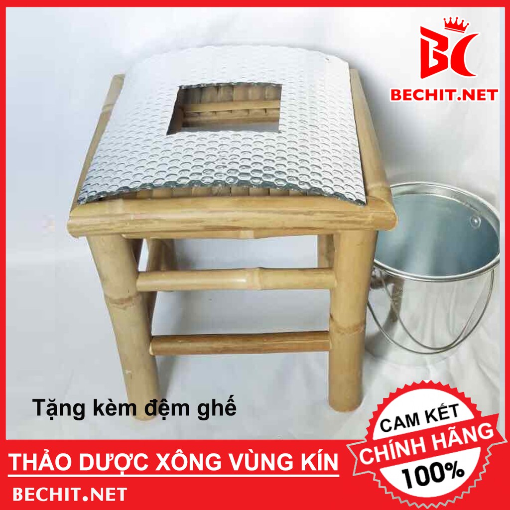 Liệu Trình 3 Tháng Xông Hơ Vùng Kín Sau Sinh Combo 3 Gói Thảo Dược Xông Vùng Kín + Ghế Và Xô Tặng Lót Ngồi Cách Nhiệt