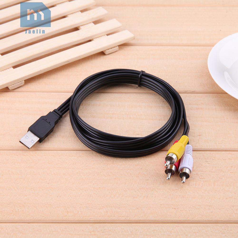Dây Cáp Chuyển Đổi Từ Giác Cắm 1.5m 5ft Usb Sang 3 Rca Av A / V Tv