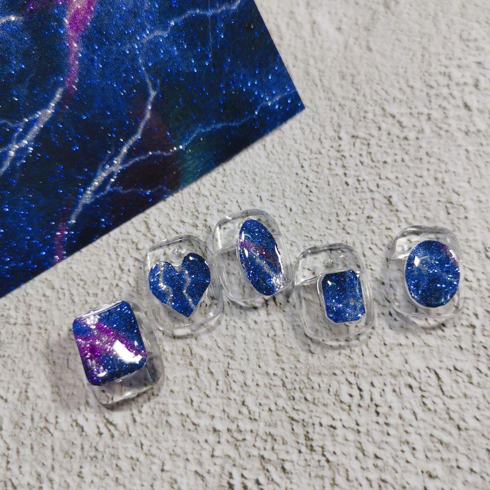 Miếng Dán Trang Trí Móng Tay 3D Lấp Lánh Gradient