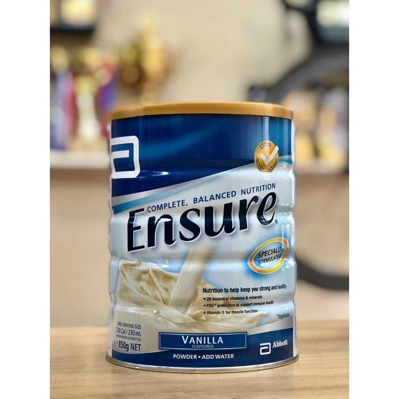 Sữa bột Ensure Vanilla Úc 850gr nội địa úc