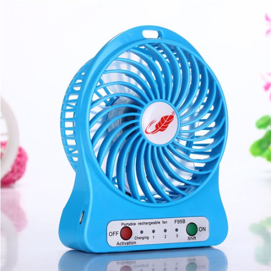 Quạt Sạc Tích Điện USB Mini Fan Có Đèn Led -TPF2