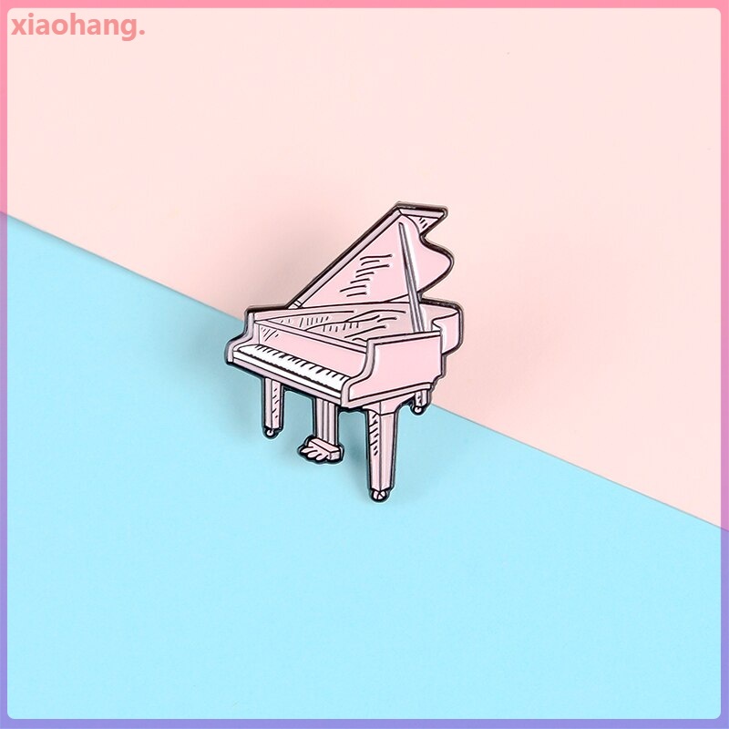 Huy hiệu cài áo hình nhạc cụ màu hồng ngộ nghĩnh dễ thương