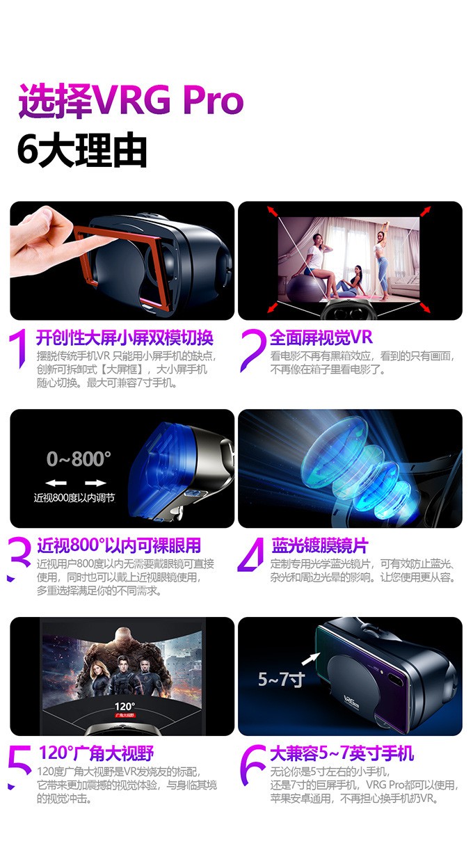 Kính Thực Tế Ảo 3d 2021vr Với Giá Đỡ 5-7 Inch | BigBuy360 - bigbuy360.vn