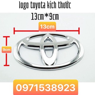 LOGO TOYOTA HILUX. FORTUNER. INNOVA. CAMRY. YARIS. VIOS kich thước 13cm* 9cm