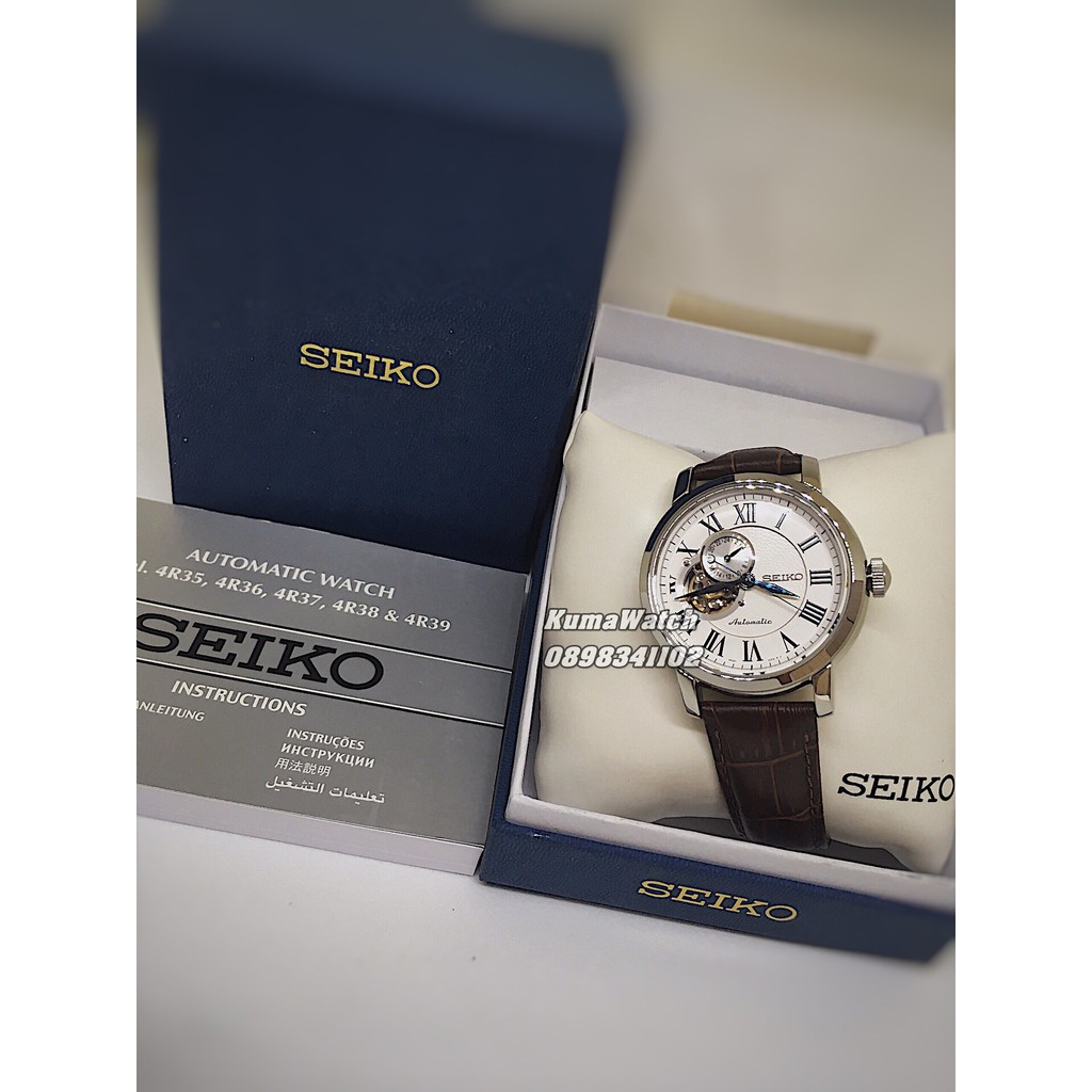 Đồng hồ nam Seiko Presage SSA231K1- Automatic, 4R39, Open Heart, Chính hãng