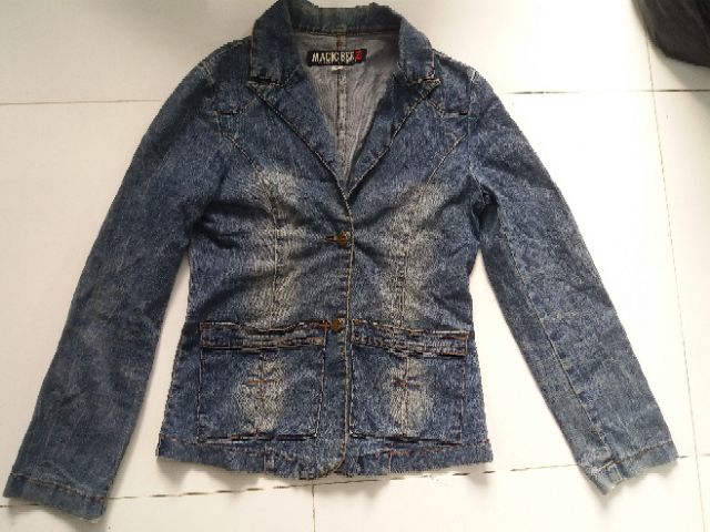 Áo khoát jean dáng vest <46kg