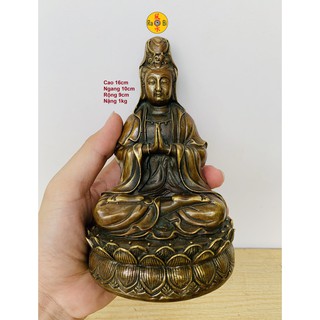 Đức Mẹ Quan Âm Bồ Tát ngồi - Tượng Đồng Phong Thủy