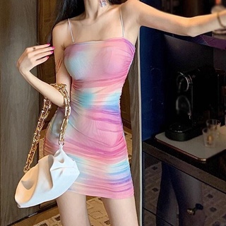 Đầm 2 dây body cầu vòng sang chảnh Quảng Châu 🌼🌼🌼