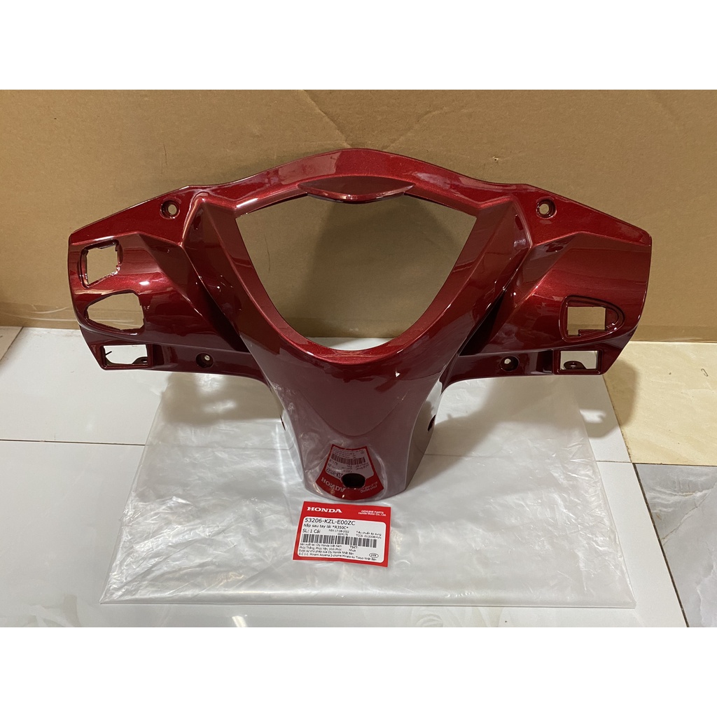 Gáy - nắp ốp sau tay lái HONDA VISION Cũ năm 2009-2011-2013 màu Đỏ mận. 53206KZLE00ZC