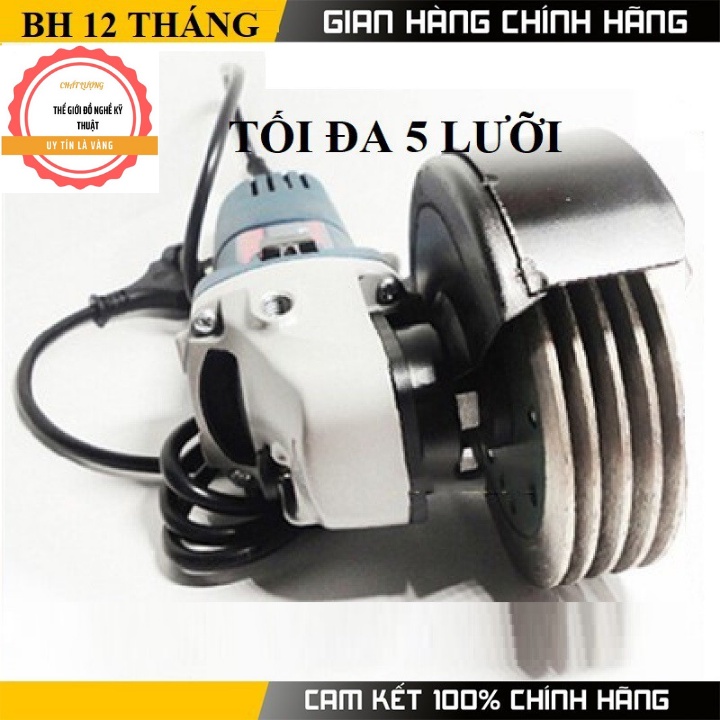 Đầu chuyển đổi máy khoan .mài thành máy cắt rãnh tường dùng cho máy 100mm và 150mm ( lắp tối đa 5 lưỡi )