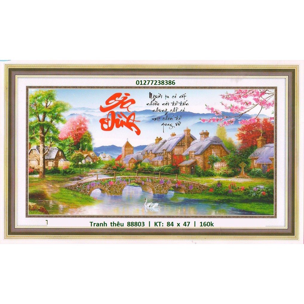 Tranh thêu chữ thập gia đình 88803 (84 x 47 cm)