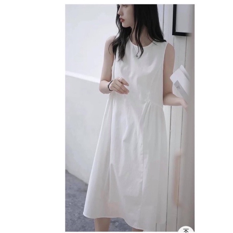 [Ảnh thật/Video]Váy babydoll ba lỗ Lavender dáng dài Hàn Quốc