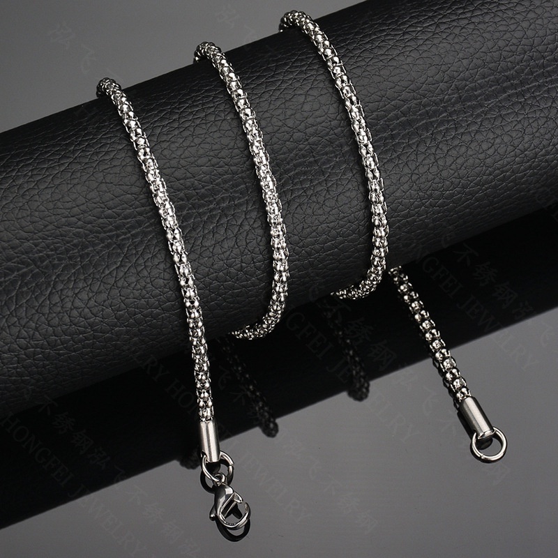 Vòng cổ Bằng Thép Không Gỉ 316L Màu Bạc Thời Trang Dành Cho Nam Và Nữ X043