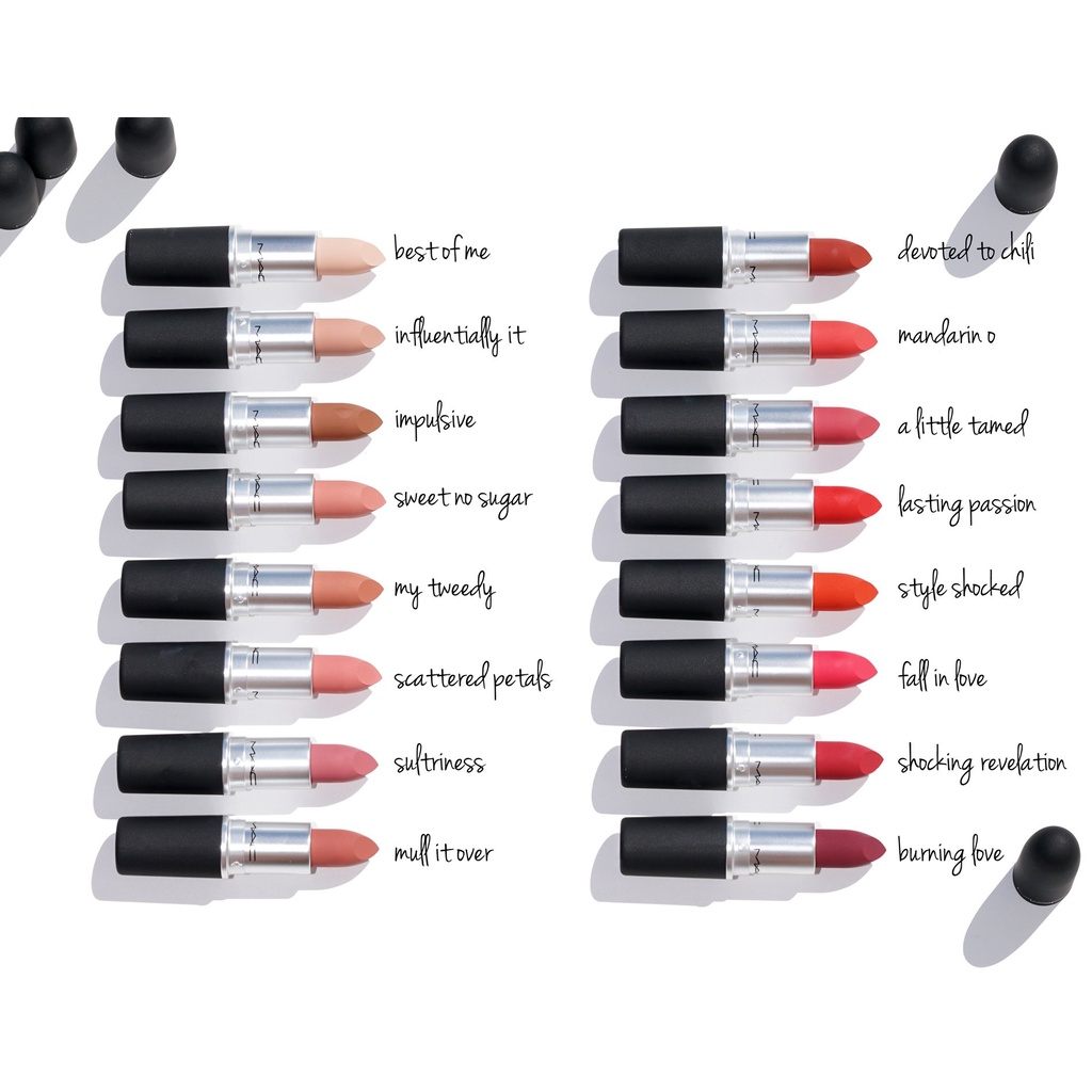 Son MAC Powder Kiss Lipstick 3g, son thỏi Mac Rettro Matte chính hãng
