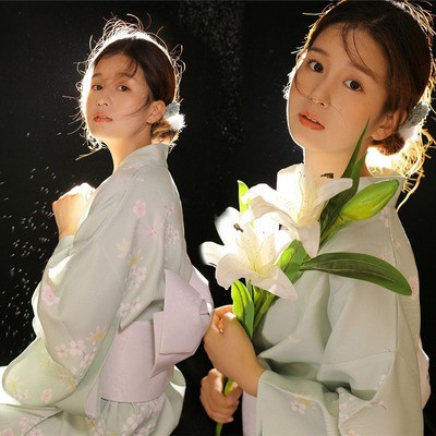 Set Yukata/ Kimono Yimeifang kèm obi nơ
