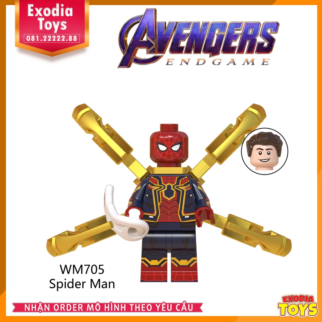 Xếp hình Minifigure Marvel Biệt đội siêu anh hùng Avenger Endgame - Đồ Chơi Lắp Ghép Sáng Tạo - WM6061