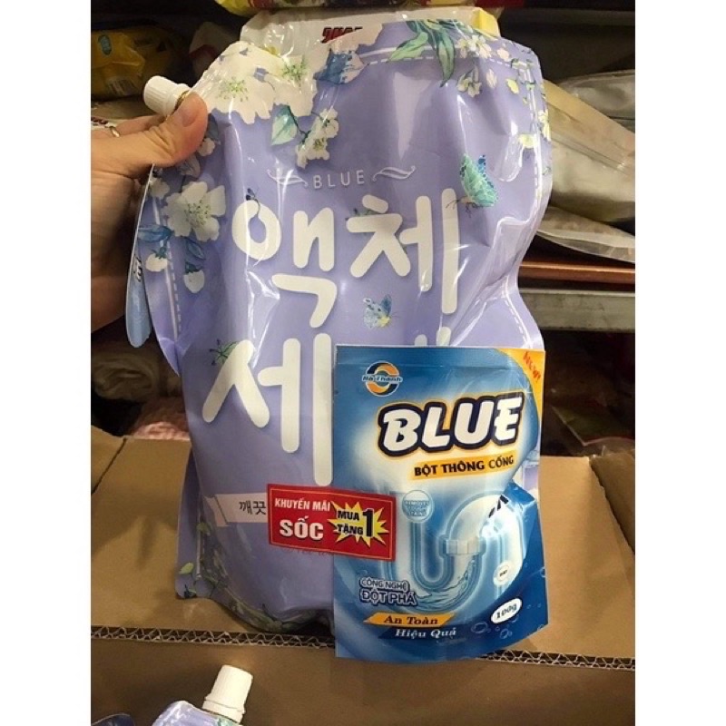 [MUA 1 TẶNG 1] Nước Giặt Blue Hàn Quốc Túi 2Kg